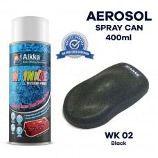 Wrinkle Texture Paint WK02 Black Colour - 400ml Aerosol Spray Aikka The Paints Master  - More Colors, More Choices