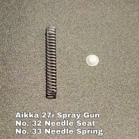 Aikka 27i Spray Gun Spareparts - No.33/34 Needle Spring / Plug 