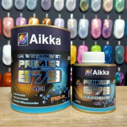 Aikka AK679 2K Epoxy Primer / Wet On Wet Primer / Surfacer Primer / Grey Colour 4:1 / DIY Besi baru dan lama Motor / Kereta