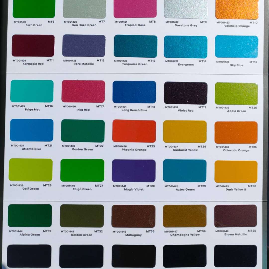 Aikka Mt40 Supreme Metallic Colour Card