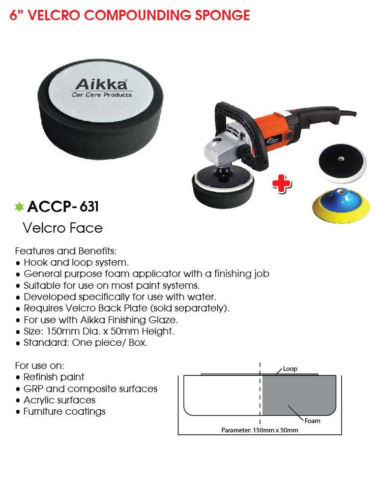 ACCP 631 Velcro Compounding Pad 150mm