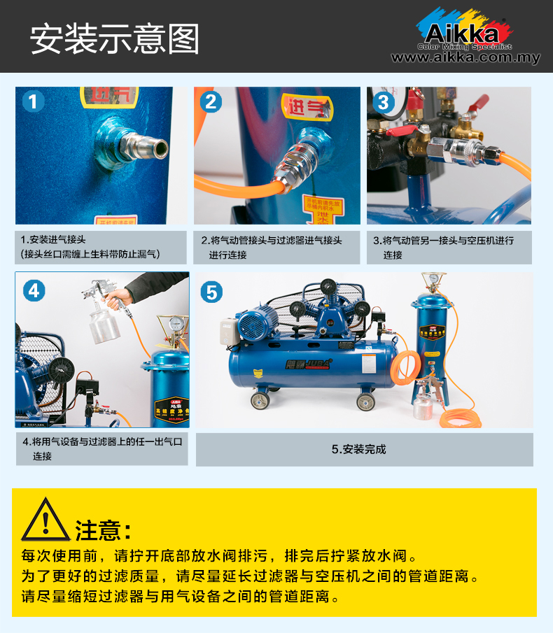 飓霸法兰式 油水分离器压缩机空气净化器精密空压机过滤器 JB-10法兰式